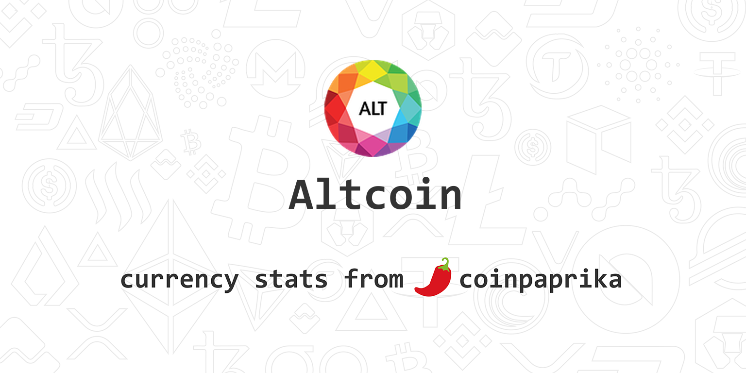 Altcoin (ALT) Price, Charts, Market Cap, Markets ...