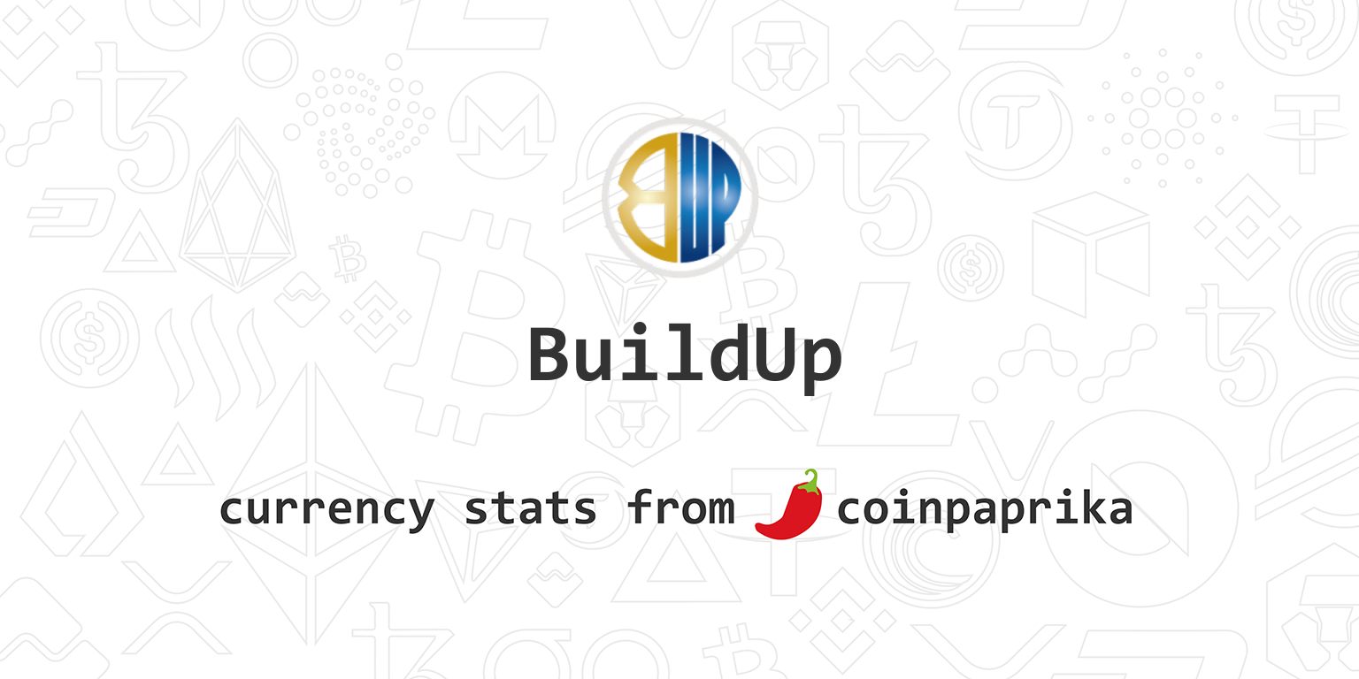 BuildUp (BUP) Price, Charts, Market Cap, Markets ...