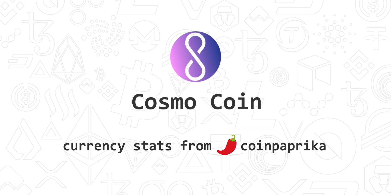 Cosmo Coin (COSM) Price, Charts, Market Cap, Markets ...
