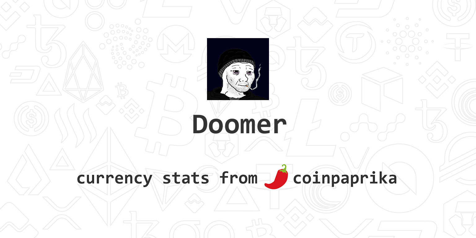 Doomer (DOOM) Preço, Gráficos, Valor de mercado, Mercados, Trocas