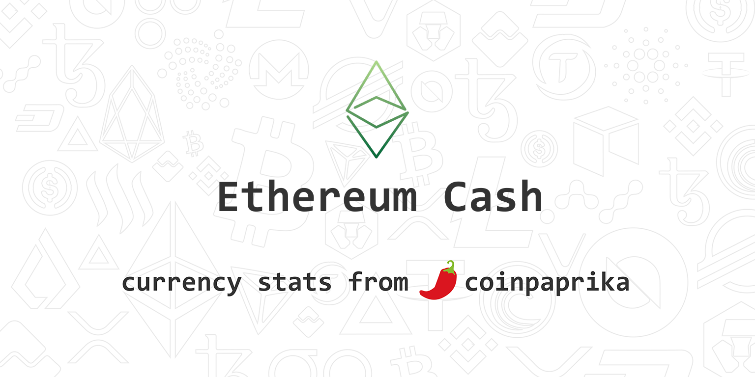 Ethereum Cash (ECASH) Price, Charts, Market Cap, Markets ...