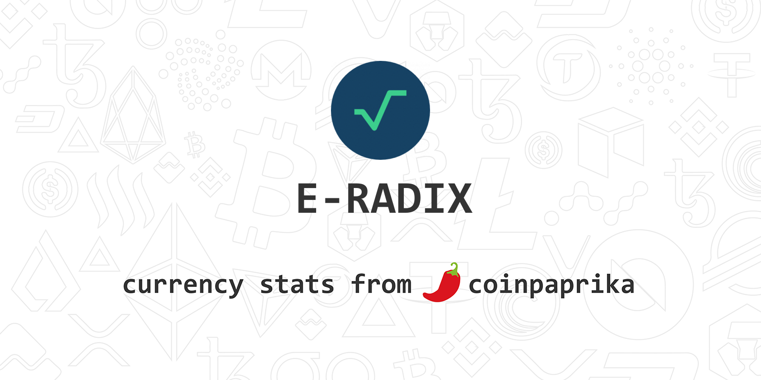 E-RADIX (eXRD) Price, Charts, Market Cap, Markets ...