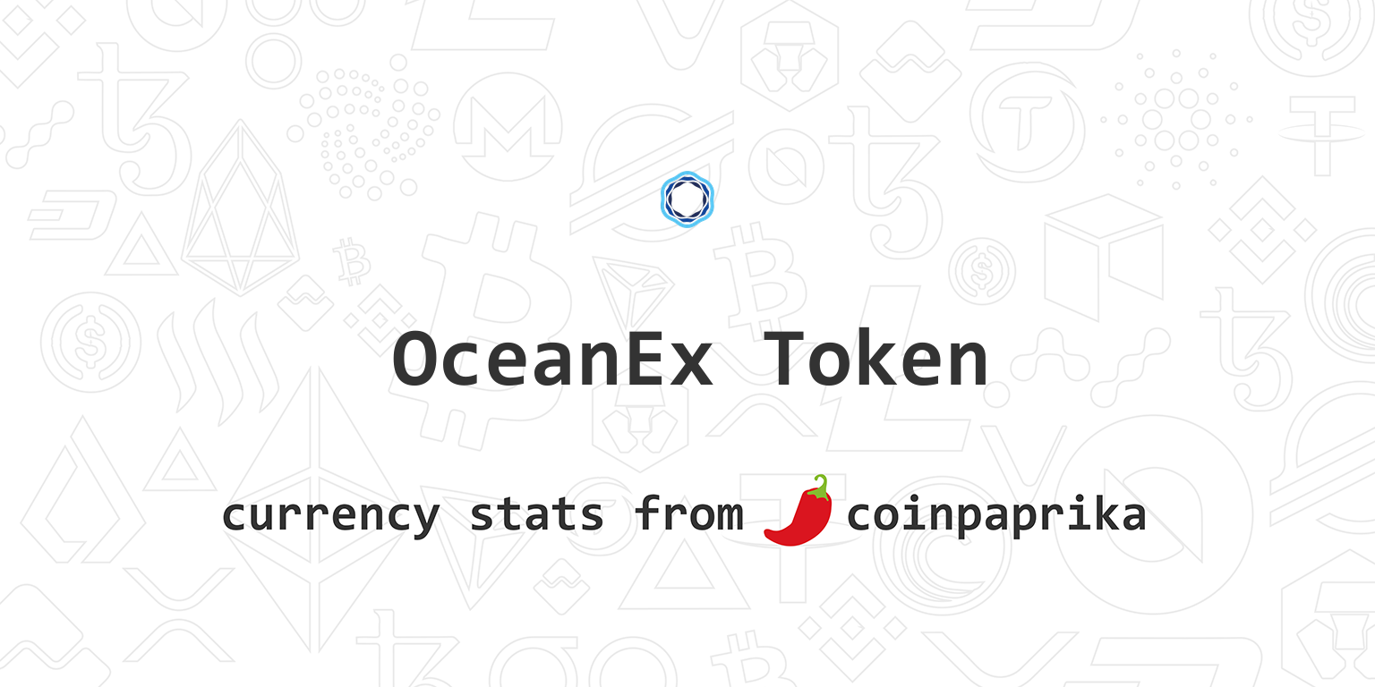 OceanEx Token (OCE) Price, Charts, Market Cap, Markets ...