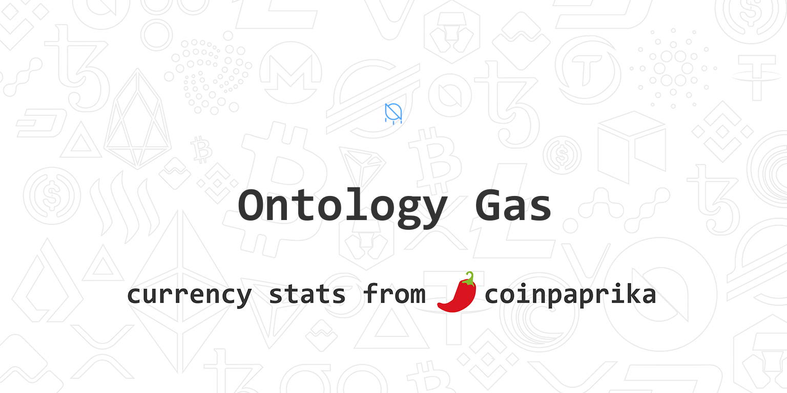 Ontology Gas (ONG) Cena, Wykresy, MarketCap, Giełdy, Pary ...