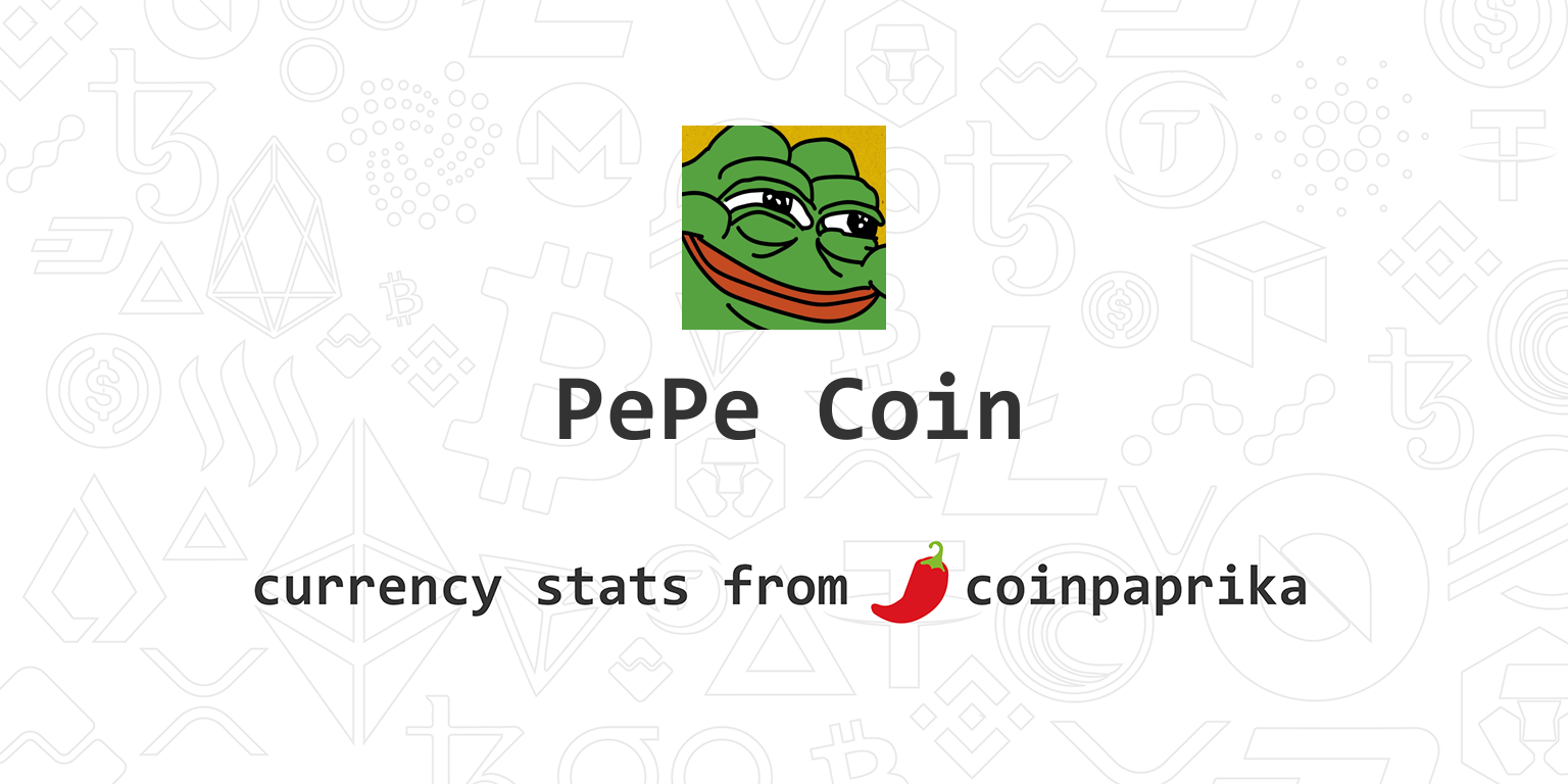PePe Coin (PePe) Price, Charts, Market Cap, Markets, Exchanges, PePe to ...