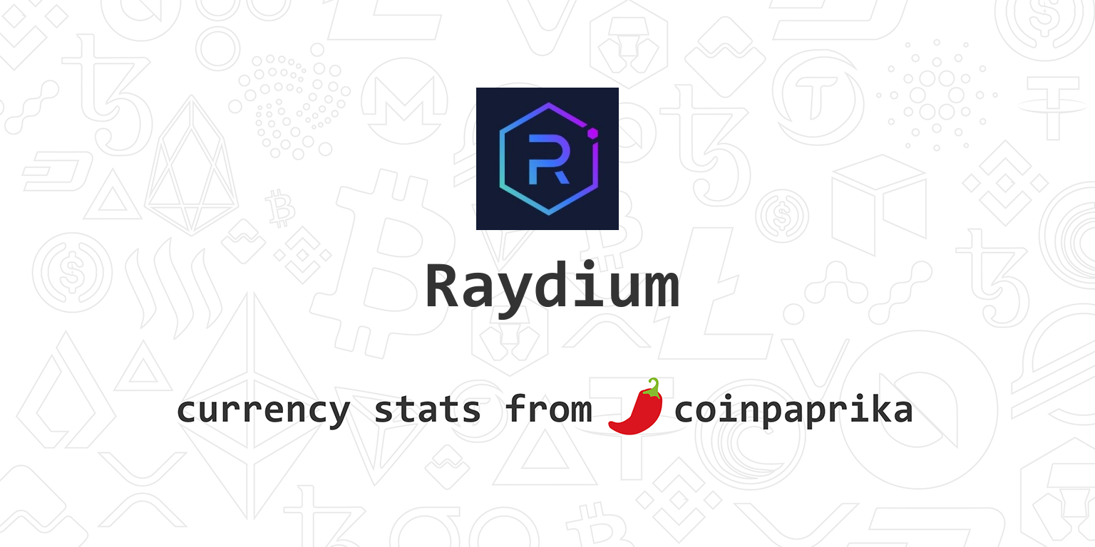 Raydium (RAY) Price, Charts, Market Cap, Markets ...