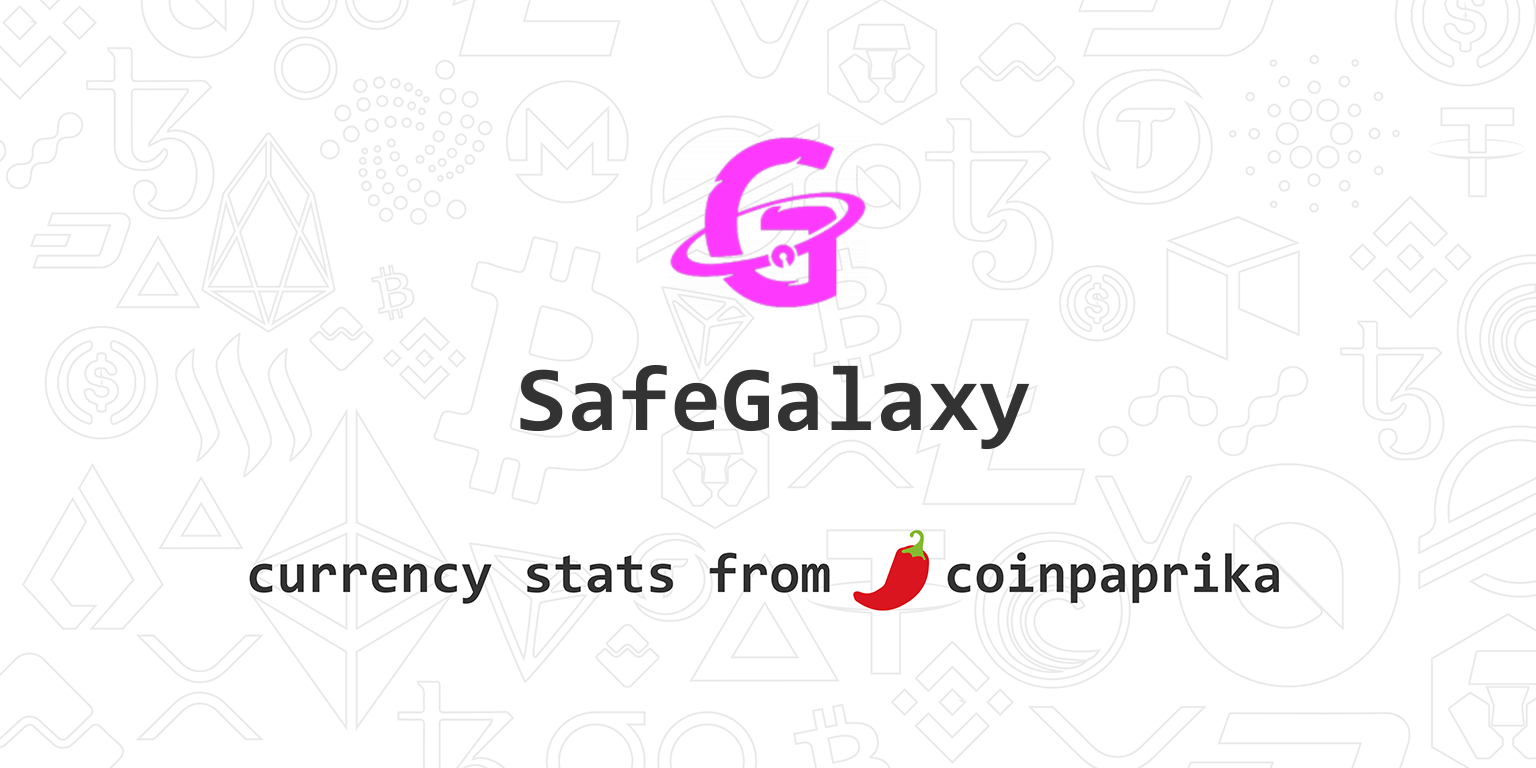SafeGalaxy (SAFEGALAXY) Price, Charts, Market Cap, Markets ...