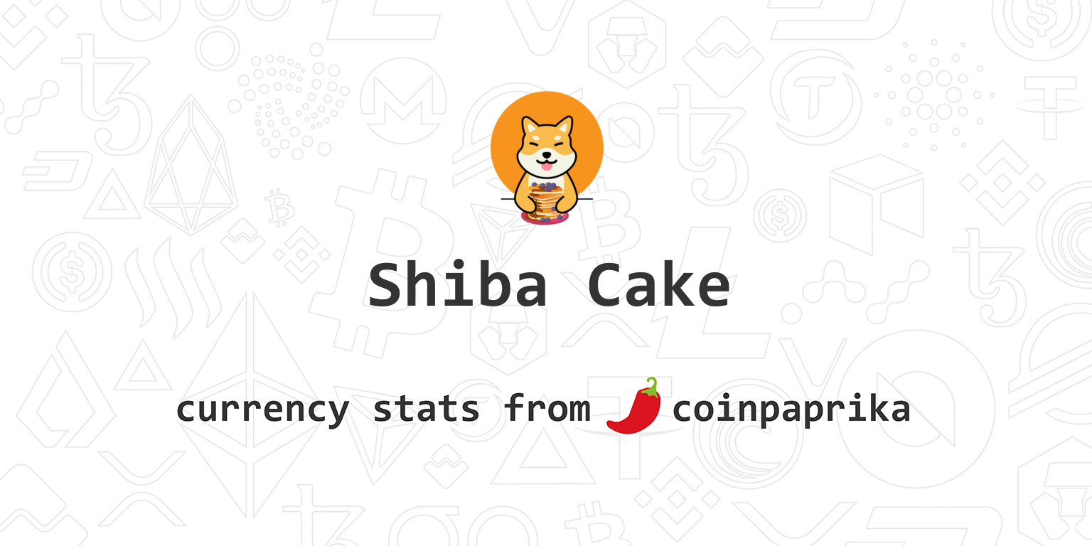 Shiba Cake (SHICA) Price, Charts, Market Cap, Markets ...