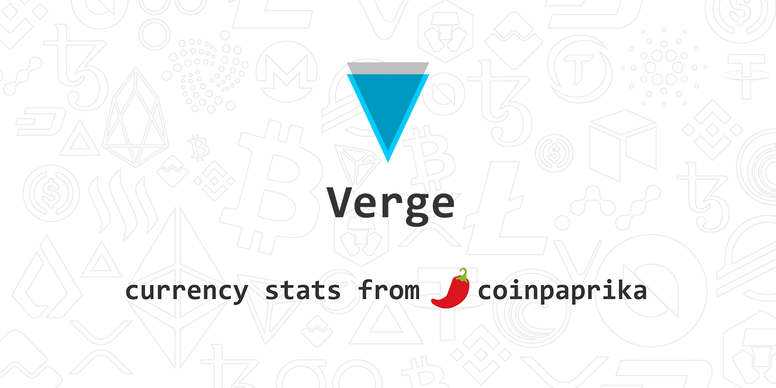 Verge (XVG) Price, Charts, Market Cap, Markets, Exchanges ...