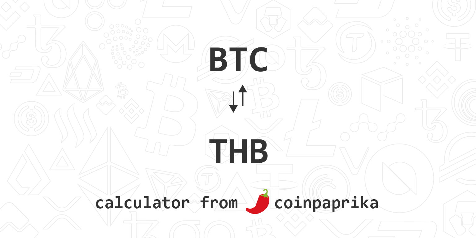 Bitcoin (BTC) e Baht thailandese (THB) calcolatore di conversione di tasso di cambio di valuta