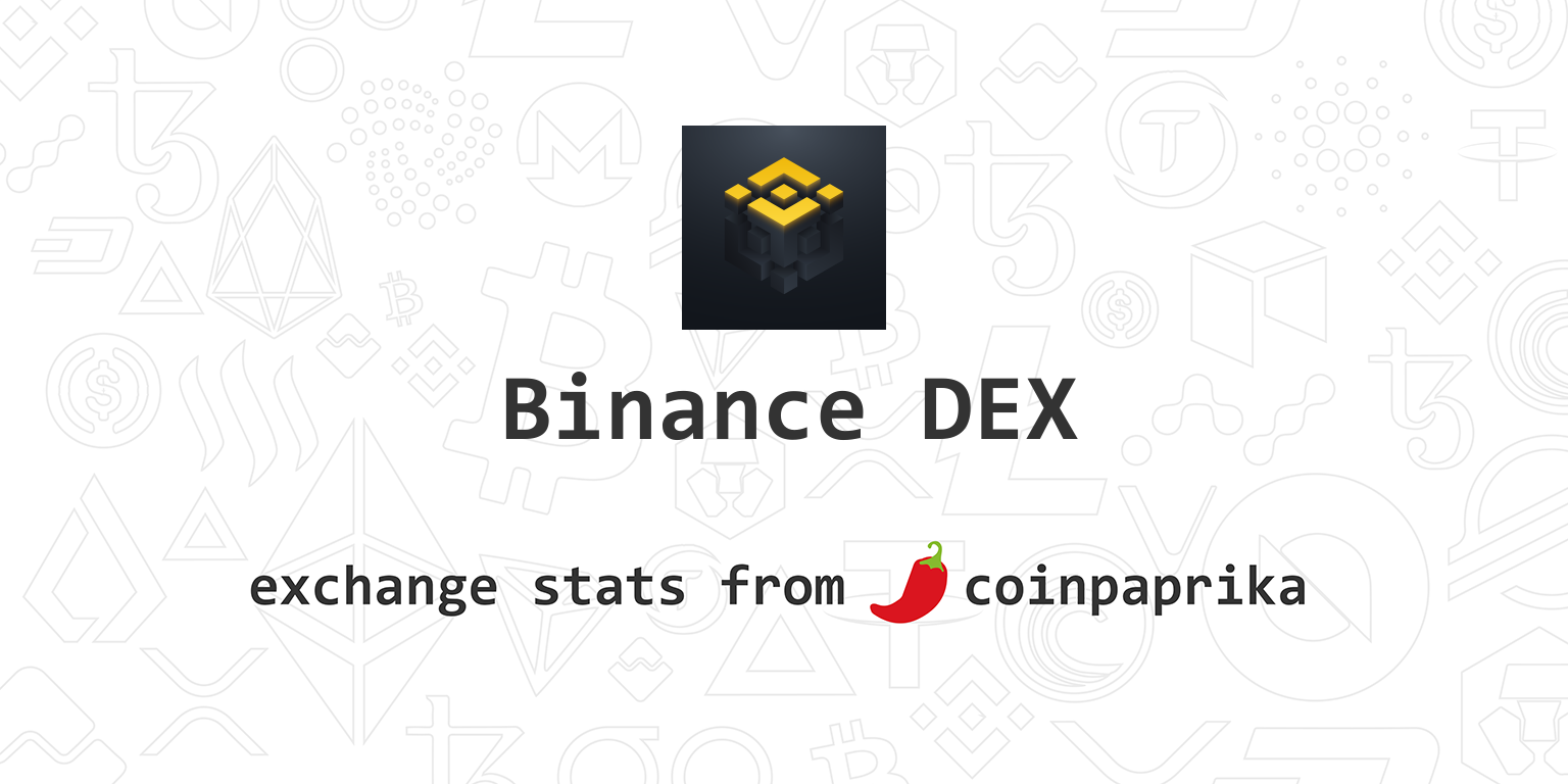 Binance DEX Exchange Statistics | Binance DEX Volume ...