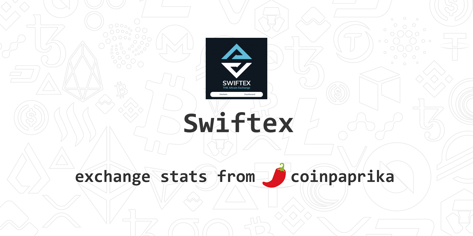 Swiftex Exchange Statistics | Swiftex Volume, Markets ...