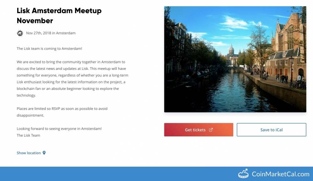 Lisk Amsterdam Meetup image