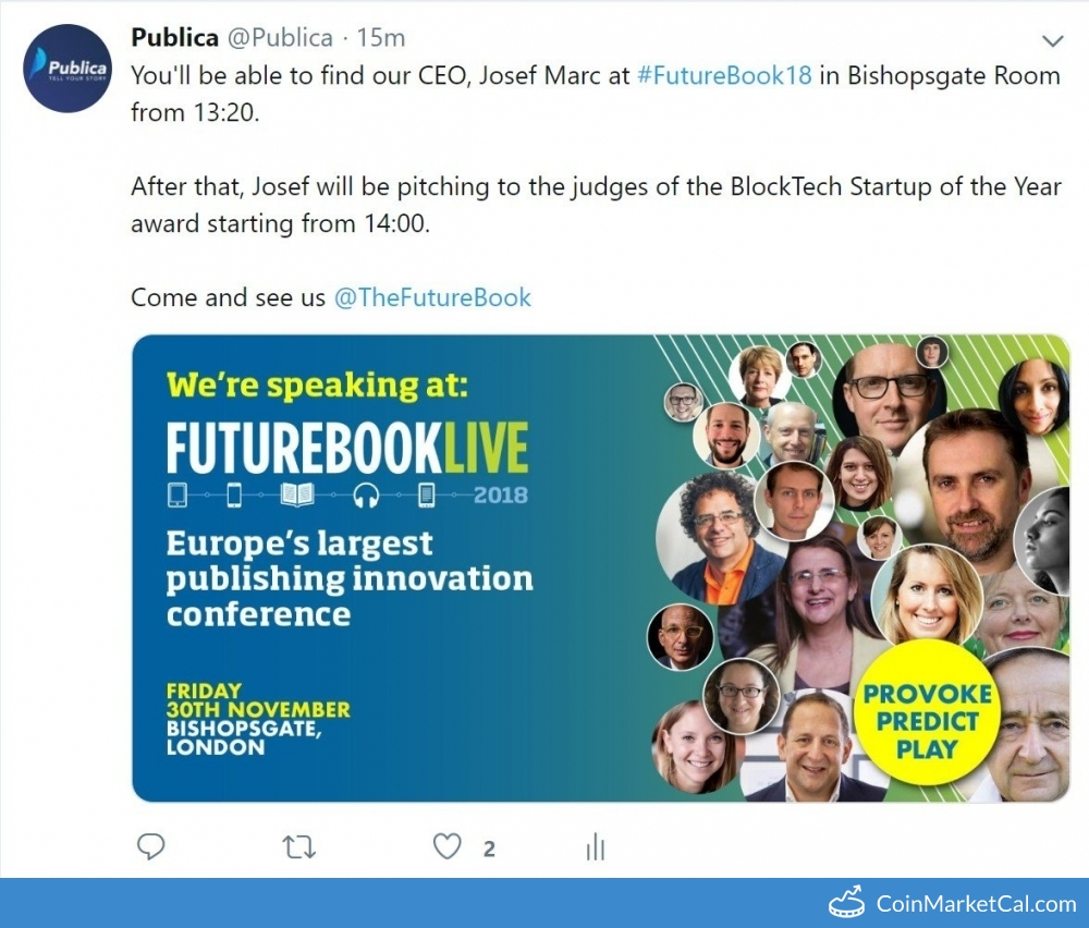 Publica CEO speaking at FutureBook 2018 image