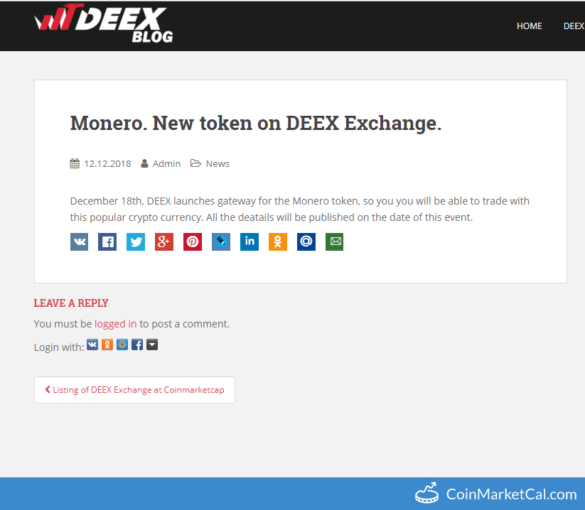 DEEX Listing image
