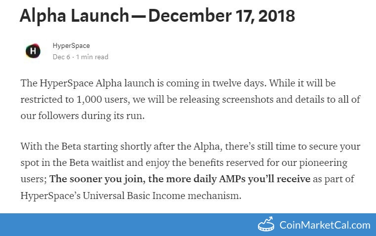 HyperSpace Alpha Launch image