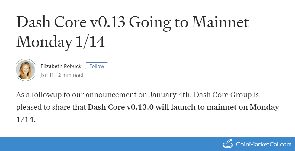 Dash Core v0.13 Release image