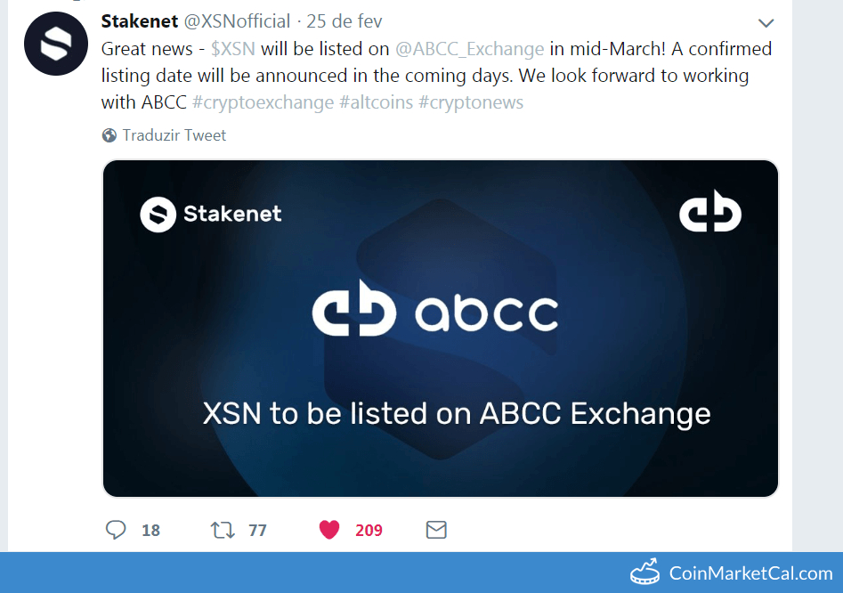 ABCC Exchange Listing image