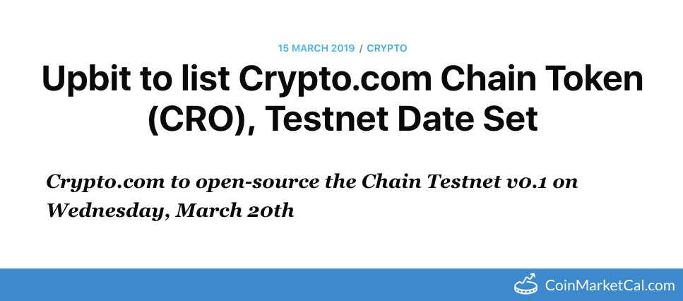 CRO Chain Testnet v0.1 image