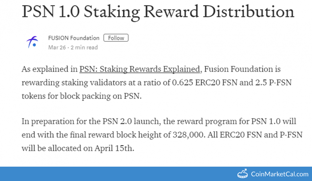 PSN 1.0 Staking Reward image