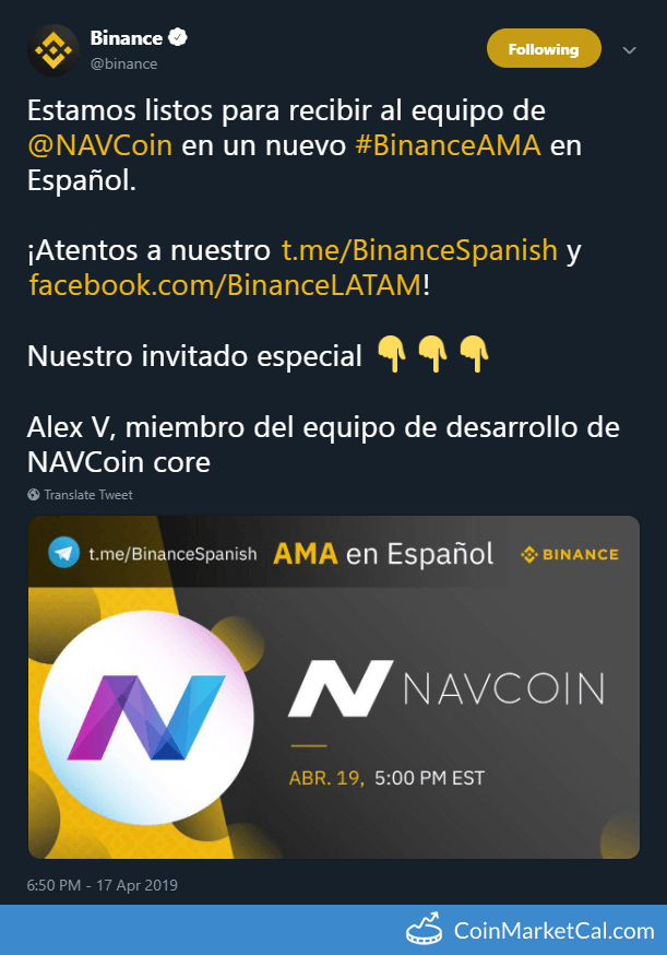 Binance AMA with NavCoin image
