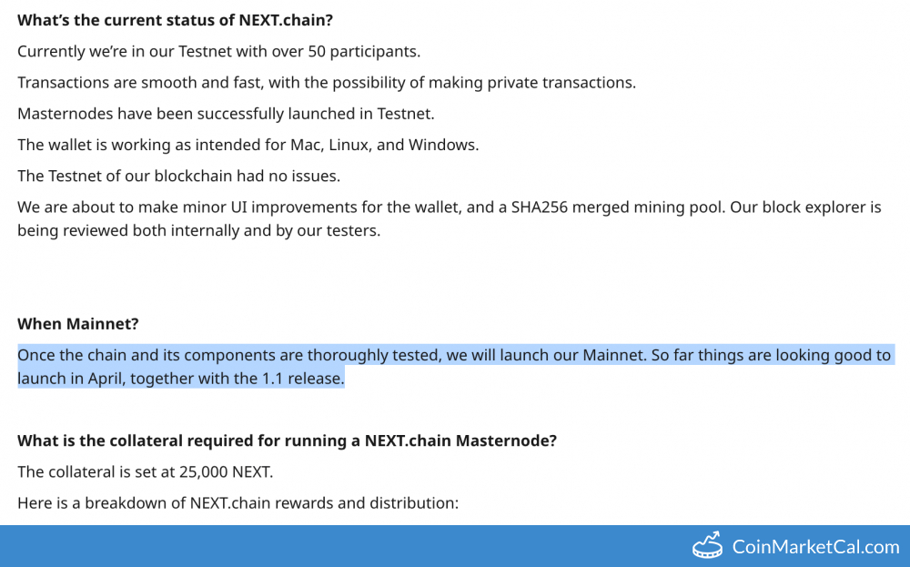 NEXT.chain Mainnet Launch image