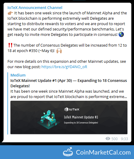 IoTeX Mainnet Update image