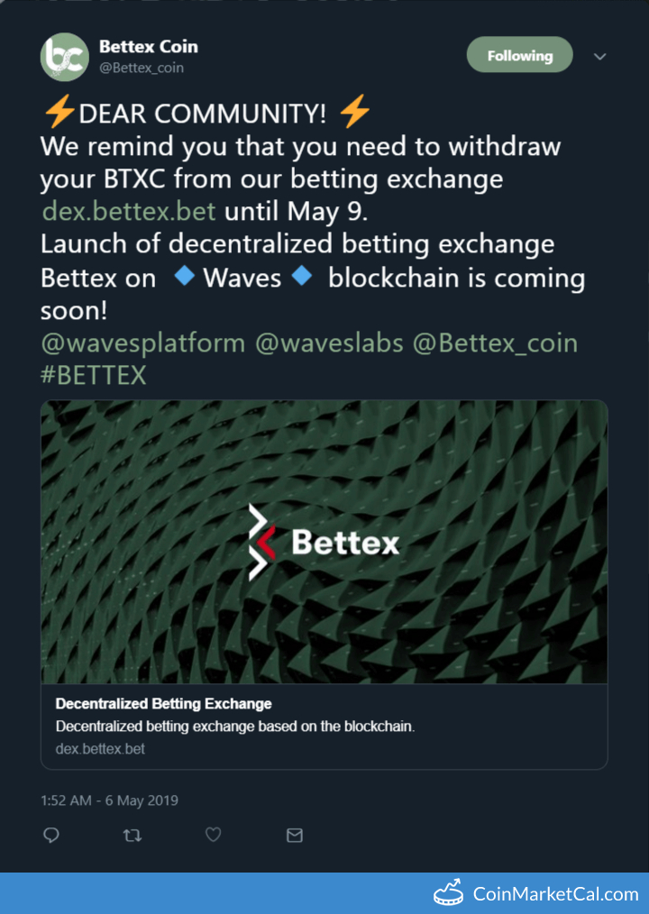 Bettex Withdrawals image