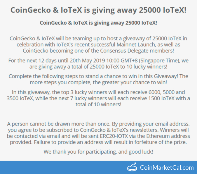 IOTX+CoinGecko Giveaway image