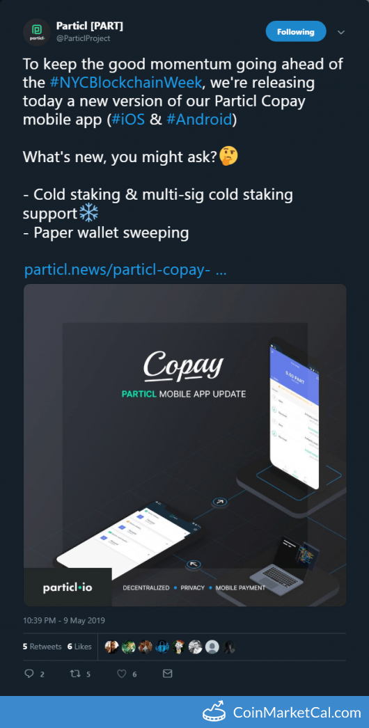Particl Copay Update image