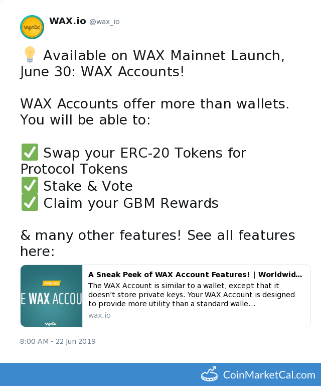 WAX Accounts Release image