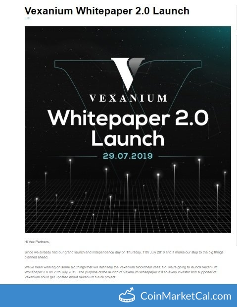 Vexanium Whitepaper 2.0 image