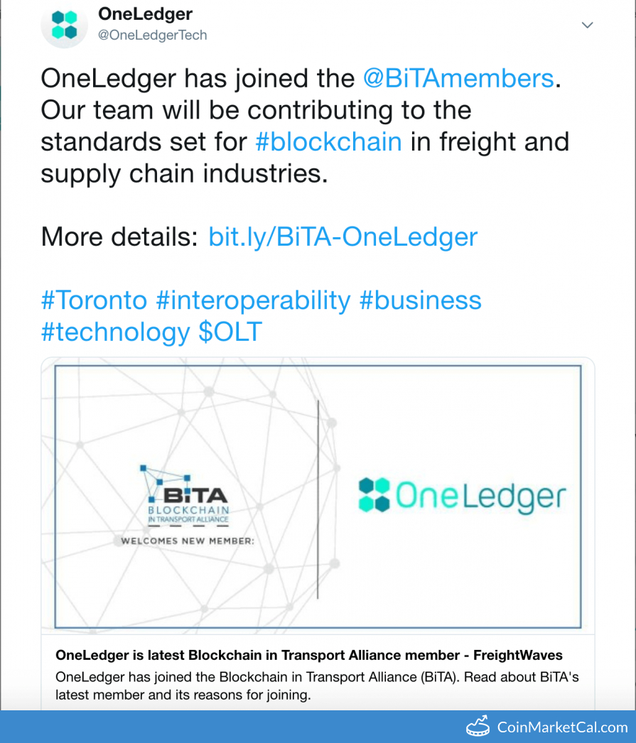 OneLedger joins BiTA image