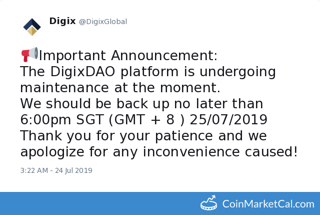 DigixDAO Platform Maint. image