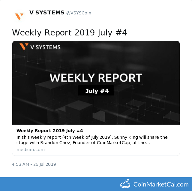 Weekly Report July #4 image