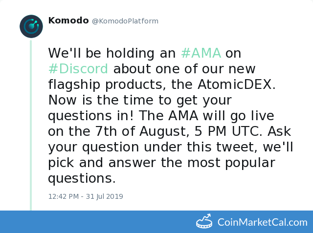Discord AtomicDEX AMA image