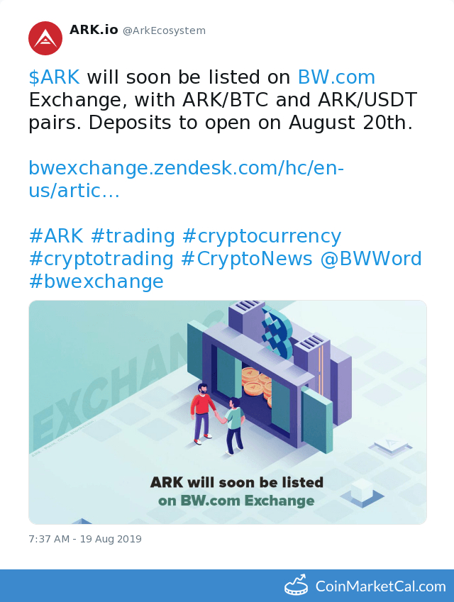 BW Exchange Listing image