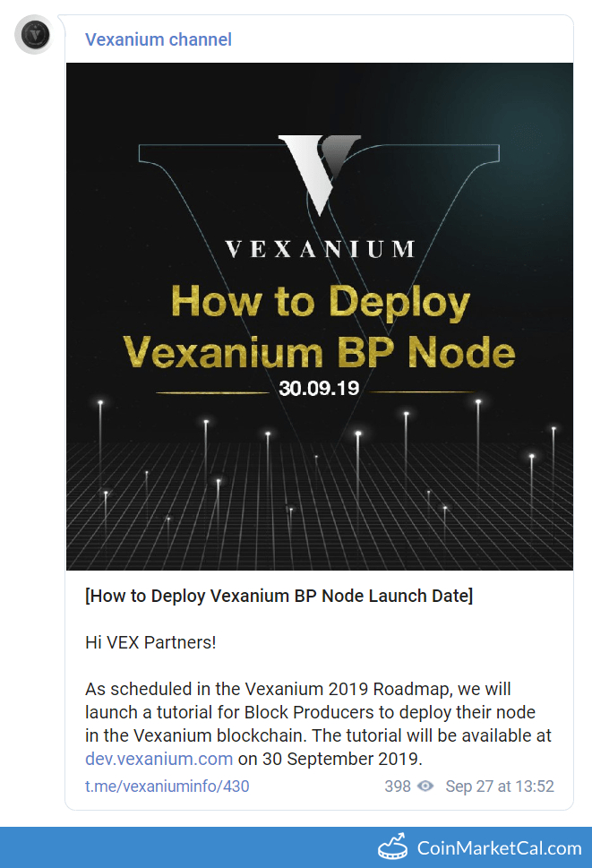 How to Deploy Vexanium BP image