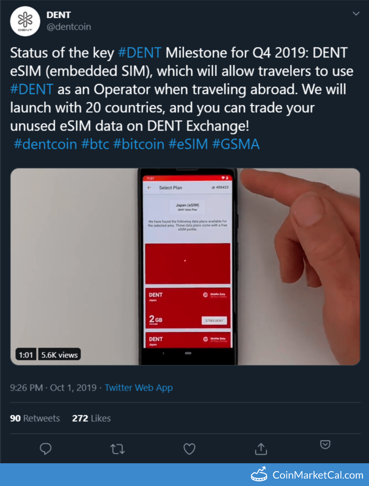 DENT eSIM (embedded SIM) image