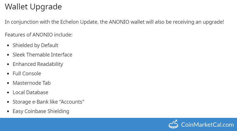 ANONIO Wallet Upgrade image