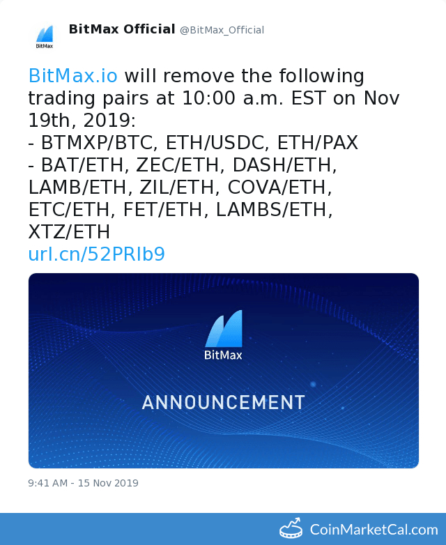 BitMax Delisting image