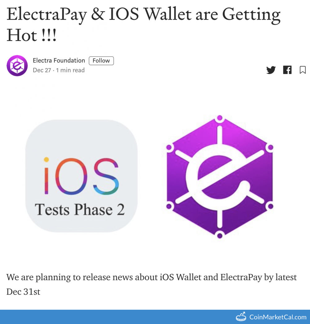ElectraPay & IOS News image