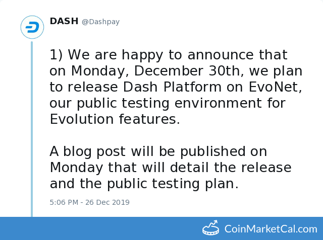 Dash Platform on EvoNet image