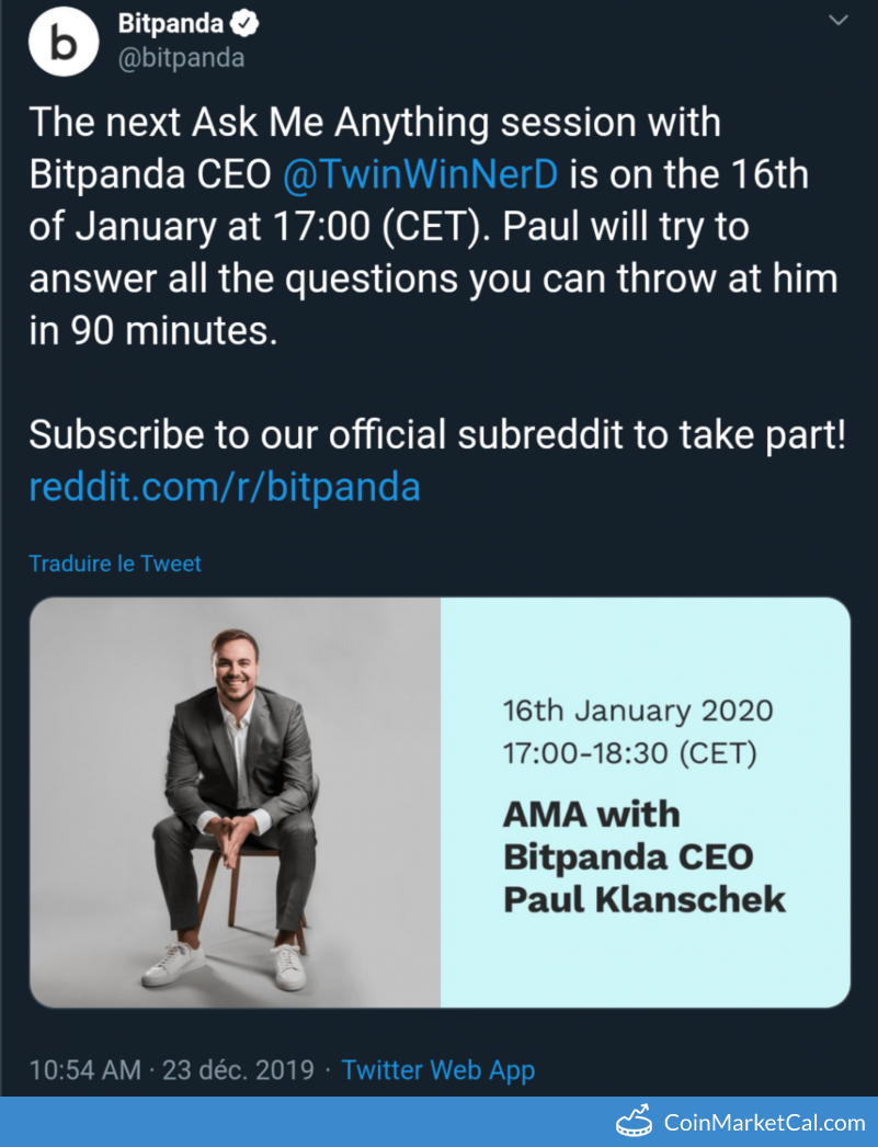 AMA with Bitpanda CEO image