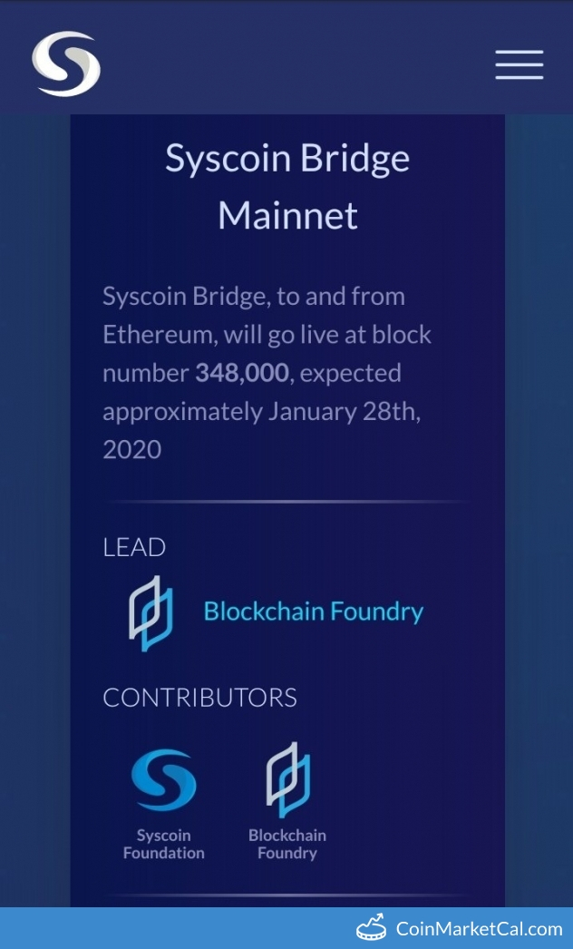 Syscoin Bridge Mainnet image