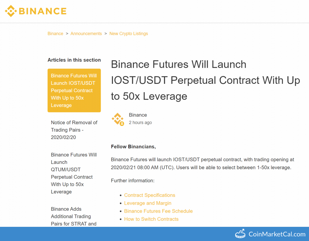 Binance IOST/USDT Futures image