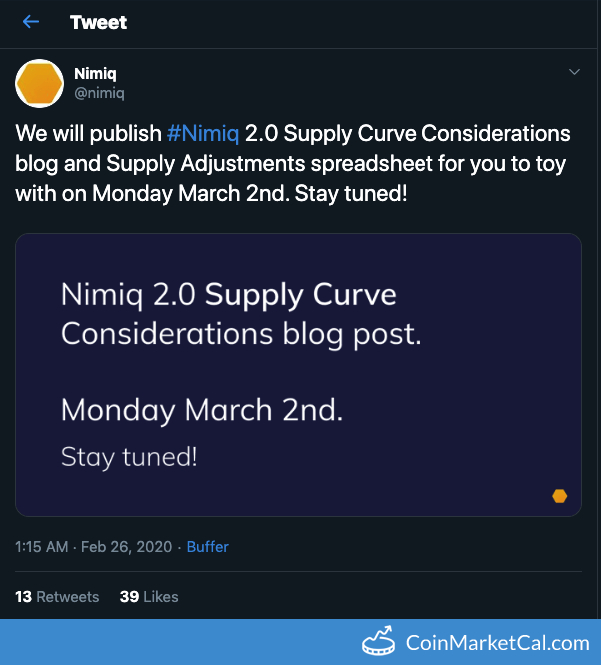 Nimiq 2.0 Supply Curve image