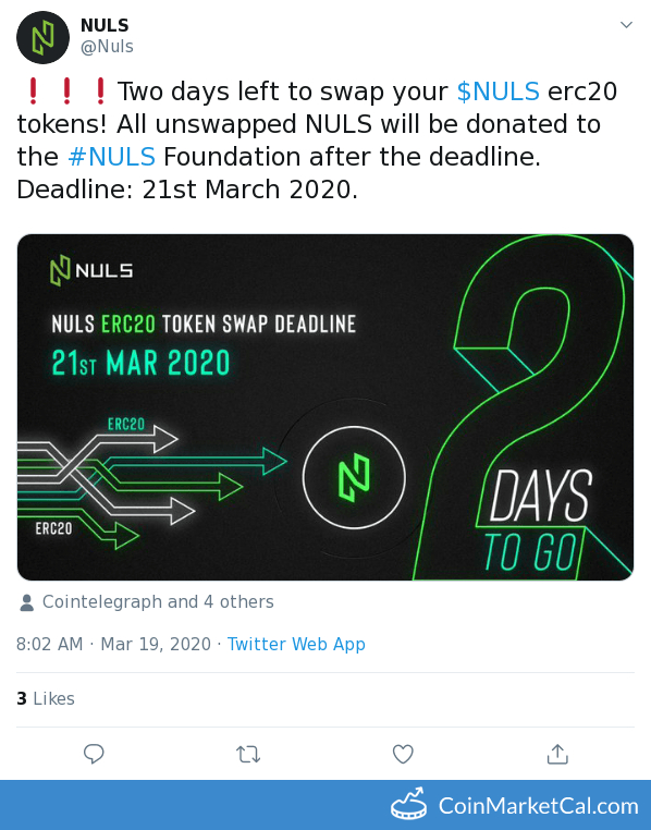 Unswapped NULS Donated image