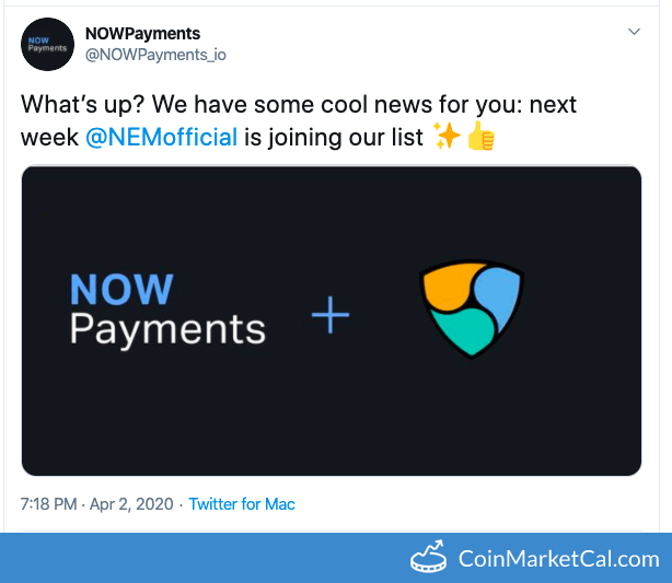 NOWPayments Adds XEM image