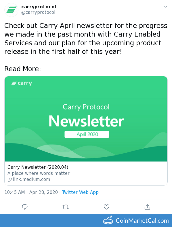 Carry April Newsletter image